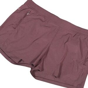 Kuhl Freeflex Shorts Women XL Purple Hiking Activewear Lightweight Zip Pockets